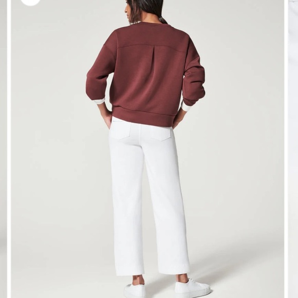 Spanx Stretch Twill Cropped Wide Leg Pant-Bright White XXXL 3X - Picture 2 of 8